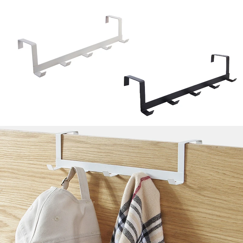 Home Bathroom Key - Hooks Over The Door 5 Hooks
