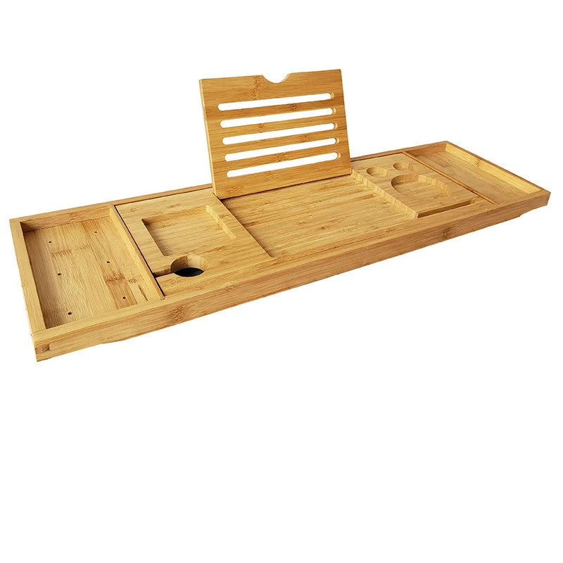 Bath Caddy Tray - Extendable Spa Bathtub Bamboo Bathtub Tray