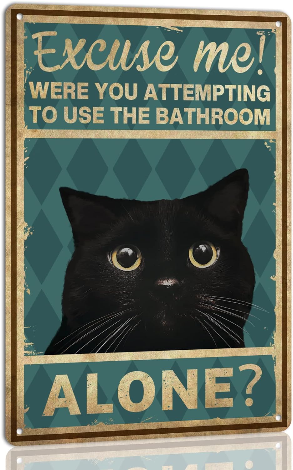 Home Alone Bathroom - Cat Bathroom Wall Art Excuse Me