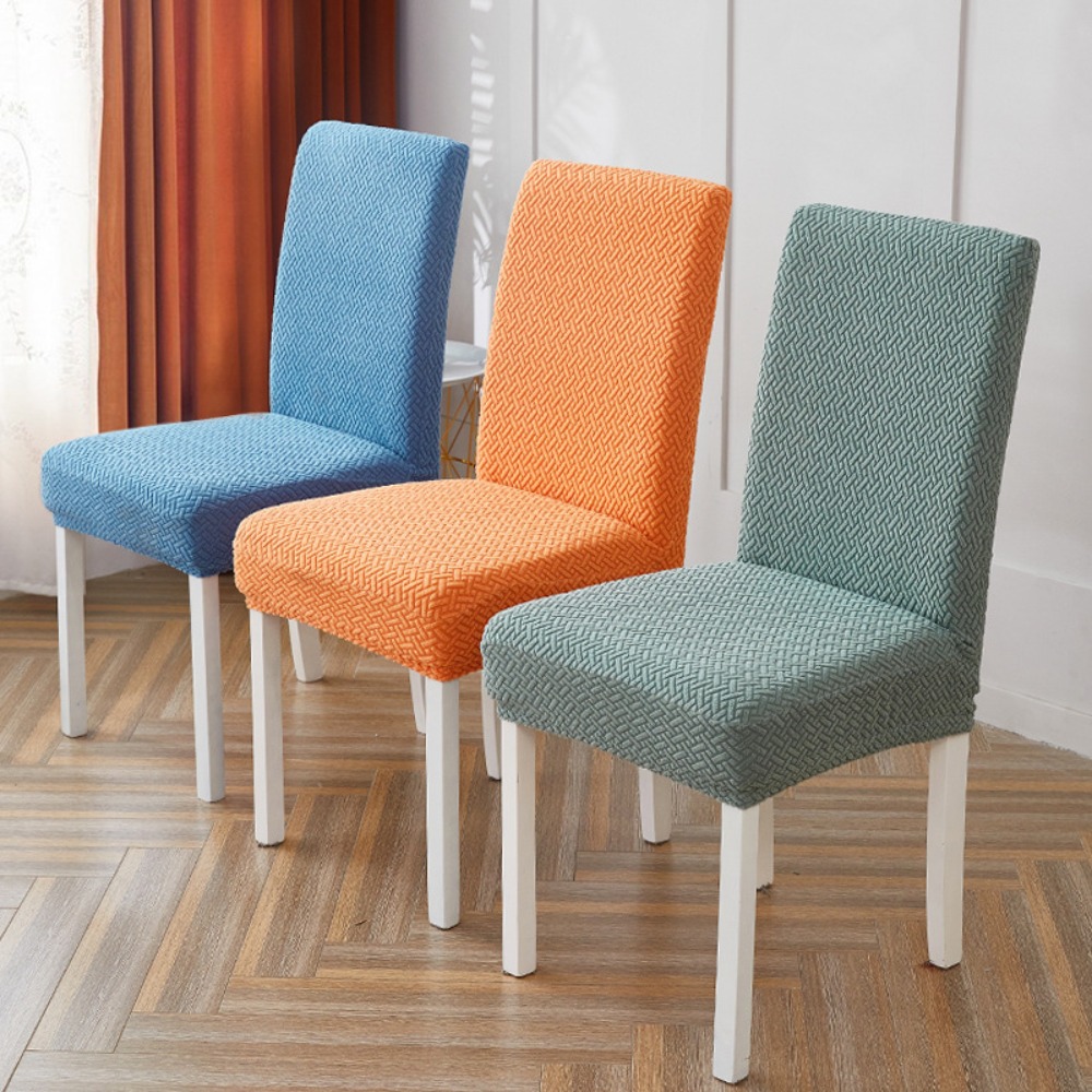 Home Kitchen & Bathroom - Thick Jacquard Dining Chair Cover Elastic
