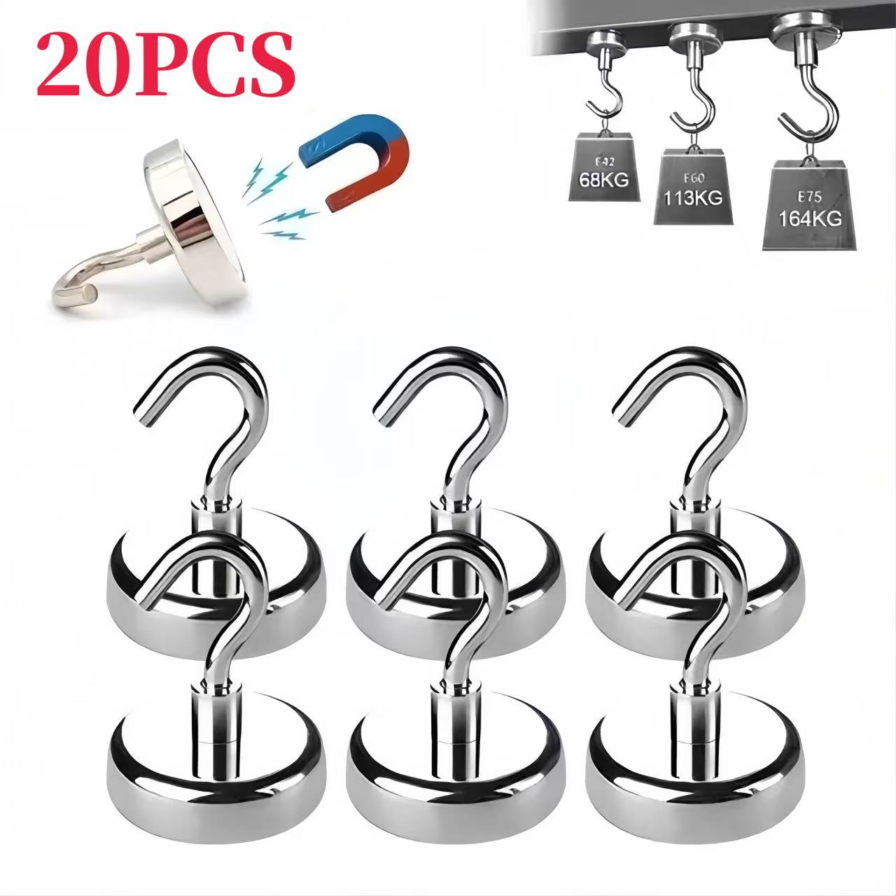 Home Bathroom Key - 1-10-20PCS Strong Magnet Hooks Multi-Purpose Storage