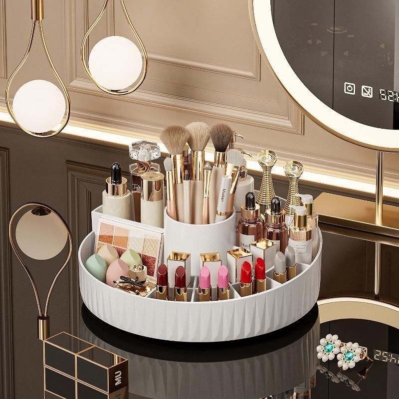 Large Capacity Rotating Makeup - Home Bathroom Vanity ulasan dan harga