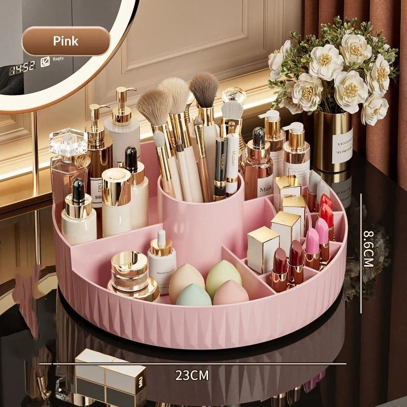 Large Capacity Rotating Makeup - Home Bathroom Vanity ulasan dan harga