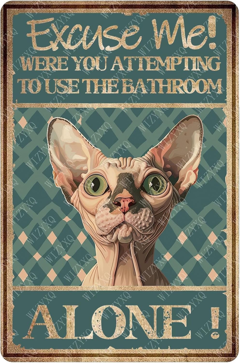 Metal Signs Excuse Me Alone Ha - Home Alone Bathroom ulasan dan harga