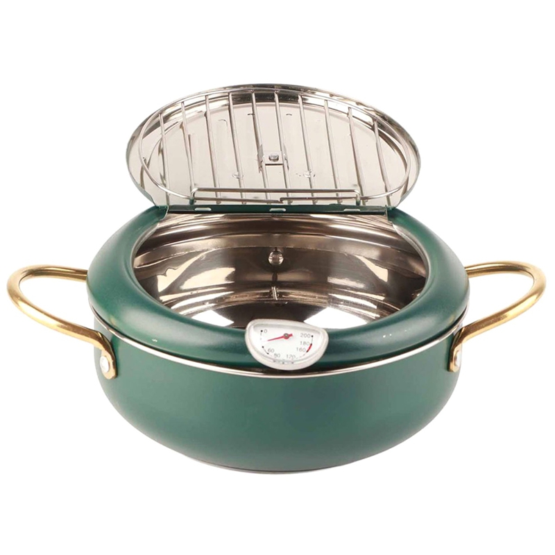 Frying Pot with Thermometer Ja - Home Kitchen & Bathroom ulasan dan harga
