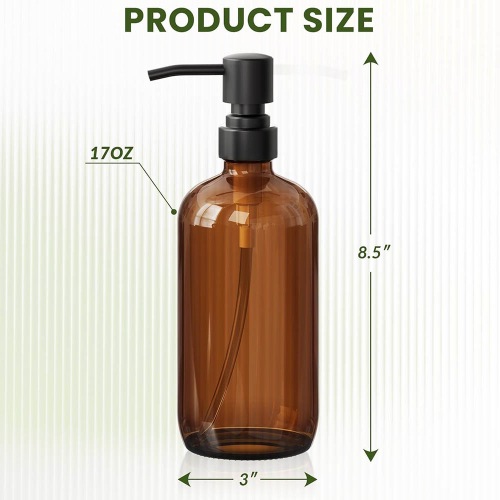 Amber Glass Soap Dispenser wit - Home Bathroom Soap Dispenser ulasan dan harga