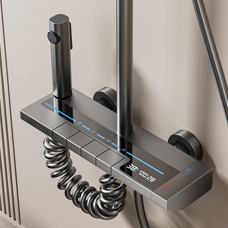 LED Digital Display Shower Set - Home Bathroom Faucets ulasan dan harga