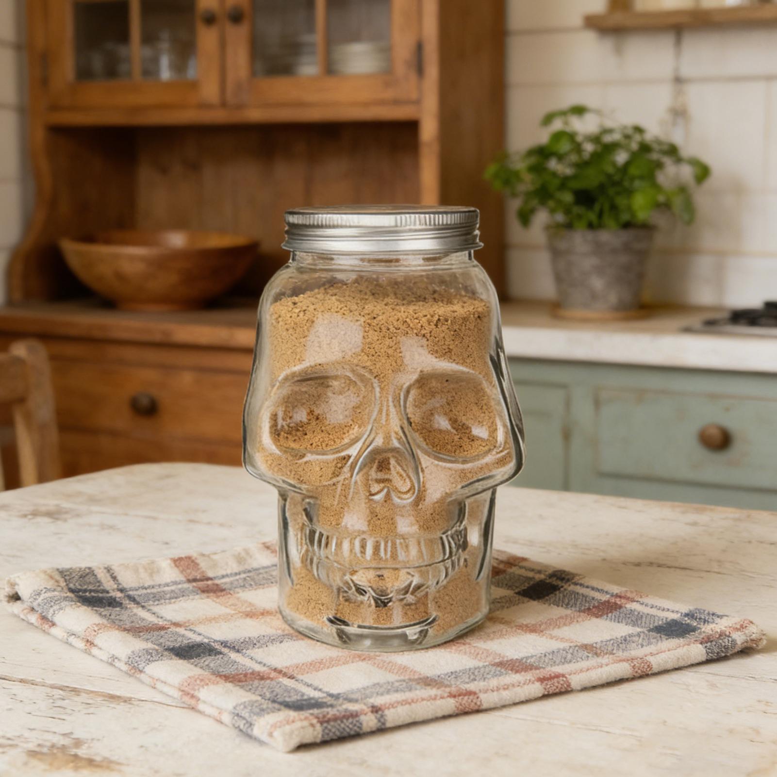 Unique Skull Jars Reusable Spo - Bath Salts Jar ulasan dan harga