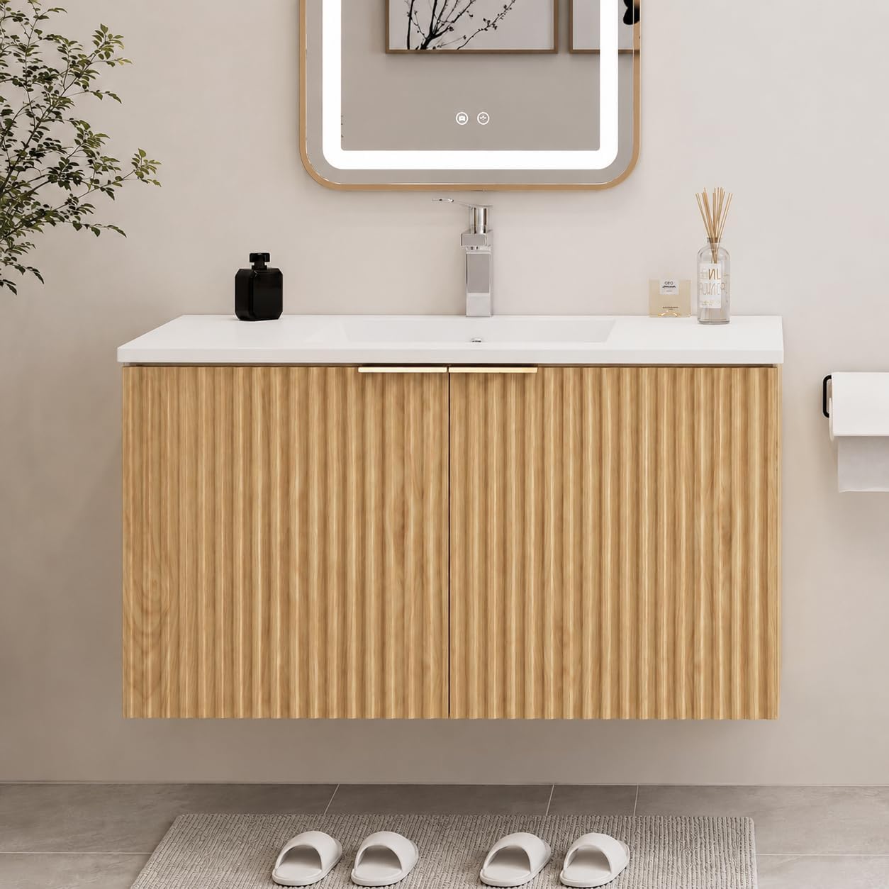 Modern Floating Bathroom Vanit - Home Bathroom Cabinets ulasan dan harga