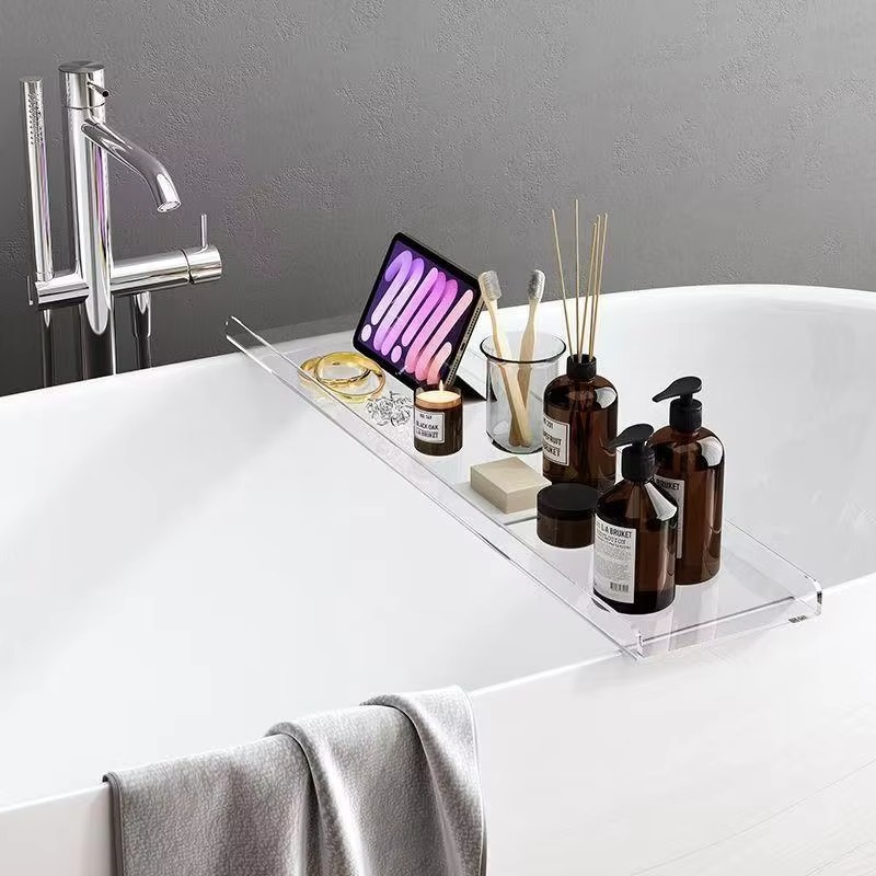 Acrylic Bathtub Caddy with Pho - Bath Caddy Tray ulasan dan harga