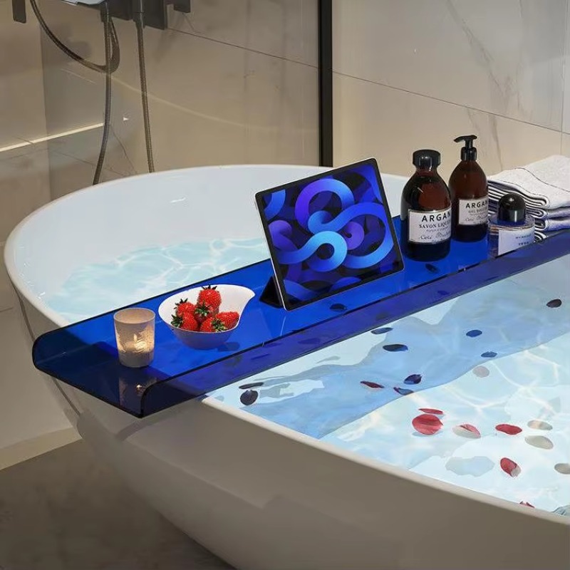 Acrylic Bathtub Caddy with Pho - Bath Caddy Tray ulasan dan harga
