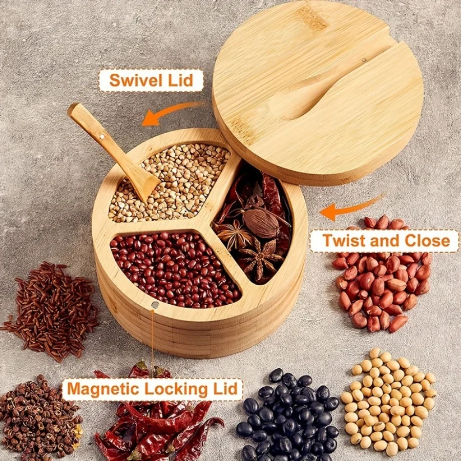 Bamboo Covered Wooden Spoon Se - Bath Salts Jar ulasan dan harga