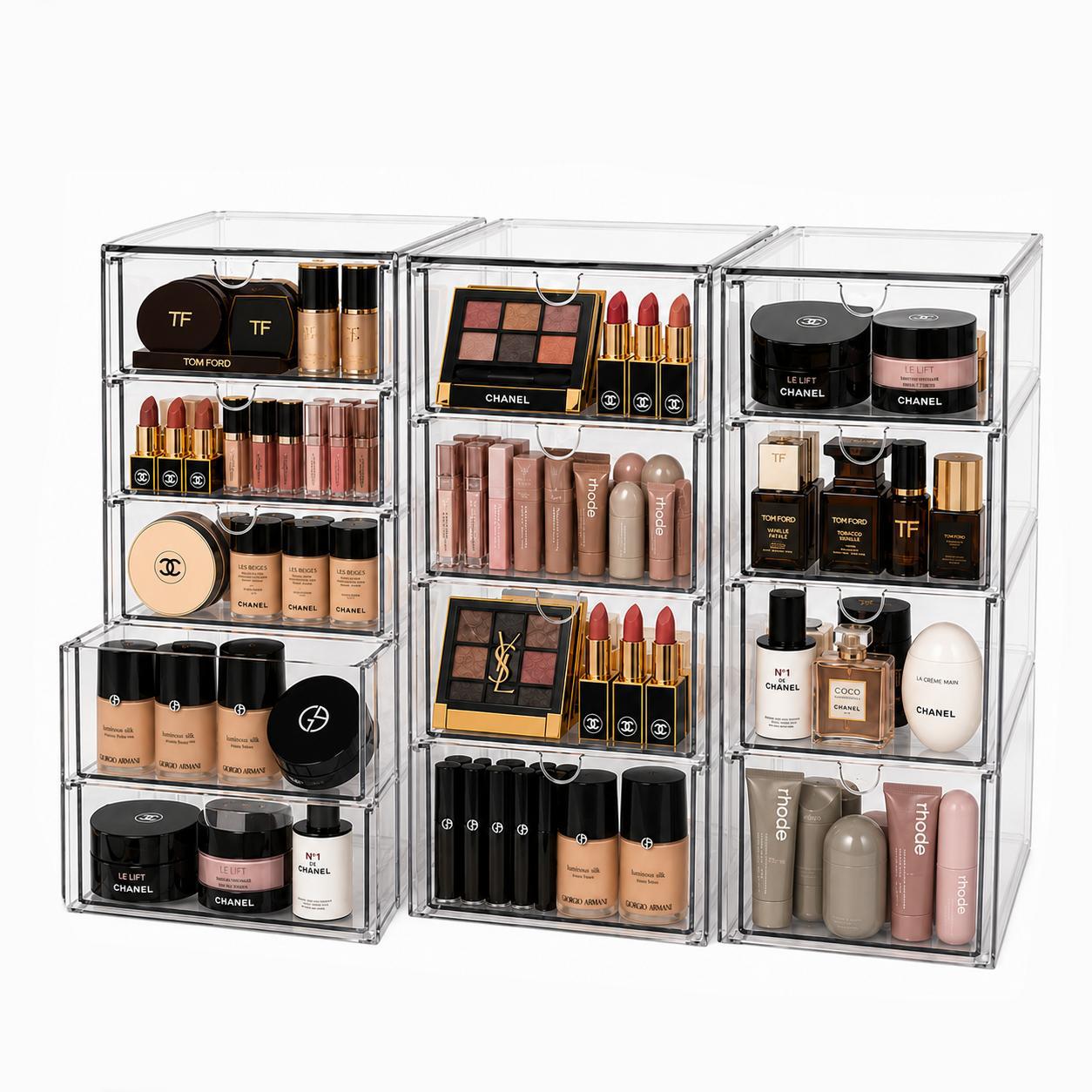 13 Drawer Clear Acrylic Makeup - Home Bathroom Vanity ulasan dan harga