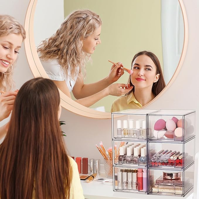13 Drawer Clear Acrylic Makeup - Home Bathroom Vanity ulasan dan harga
