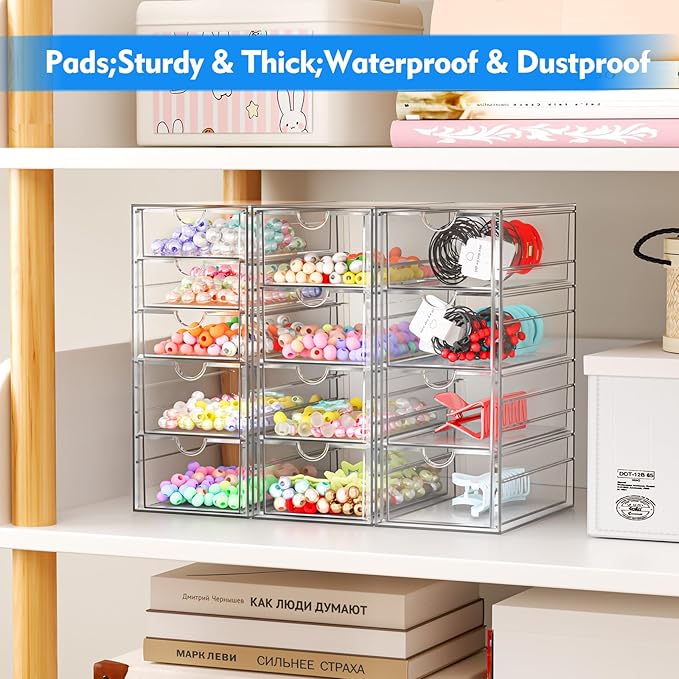 13 Drawer Clear Acrylic Makeup - Home Bathroom Vanity ulasan dan harga