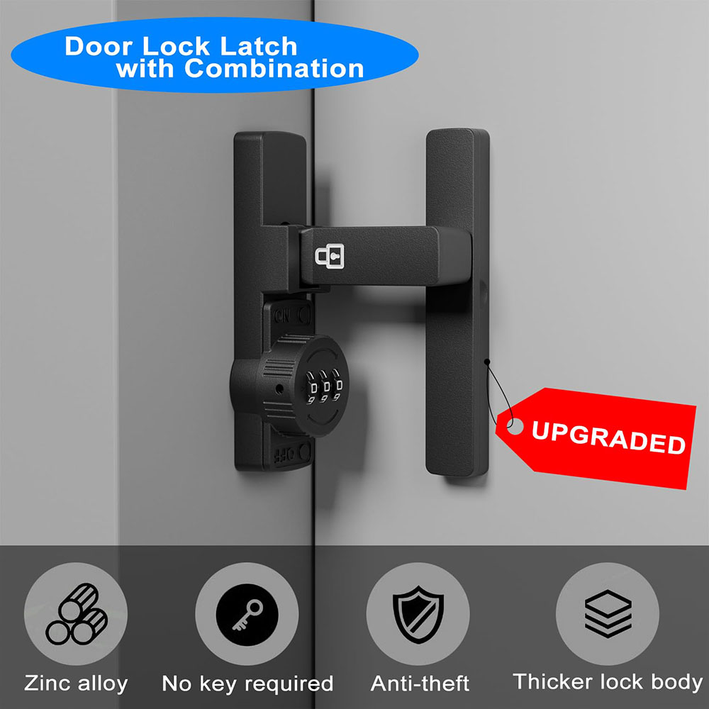 Security Barn Door Lock 3-Digi - Home Bathroom Cabinets ulasan dan harga