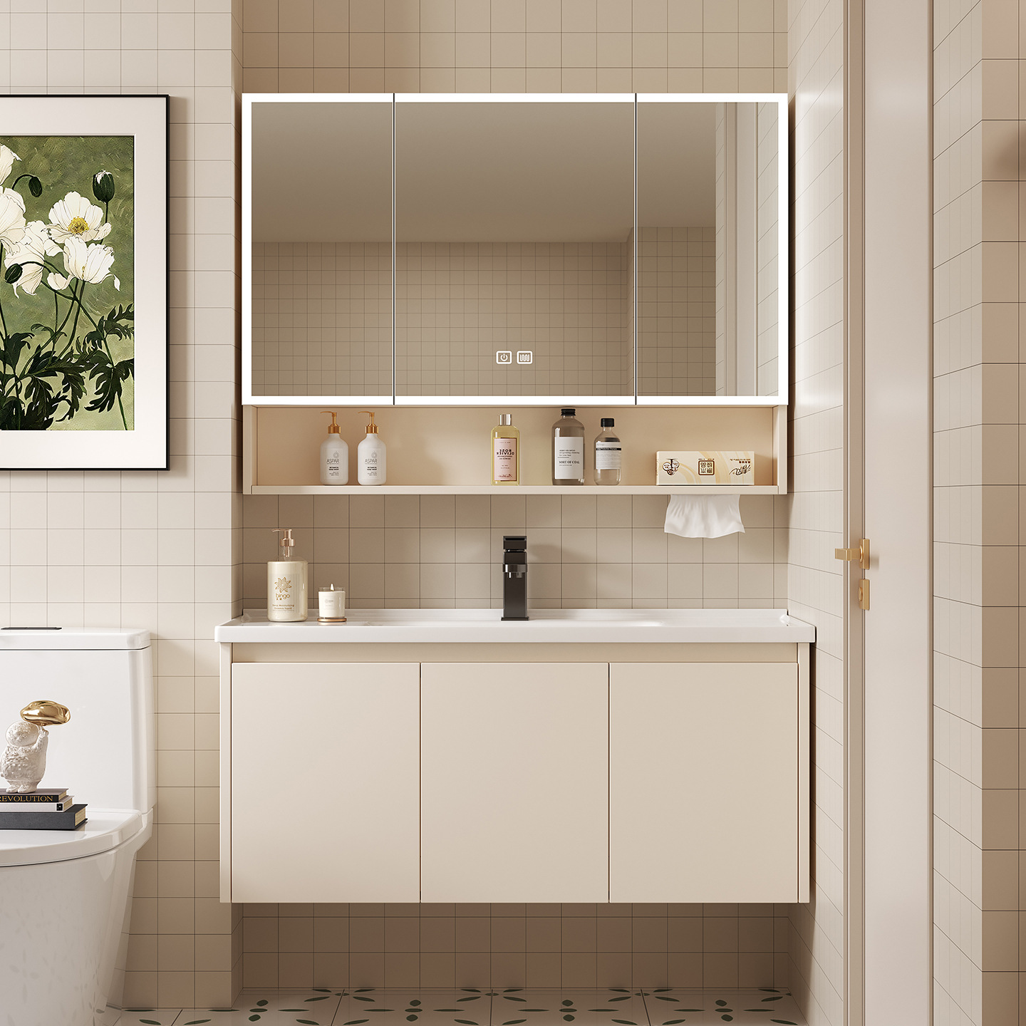 Space Aluminum Bathroom Smart  - Home Bathroom Cabinets ulasan dan harga