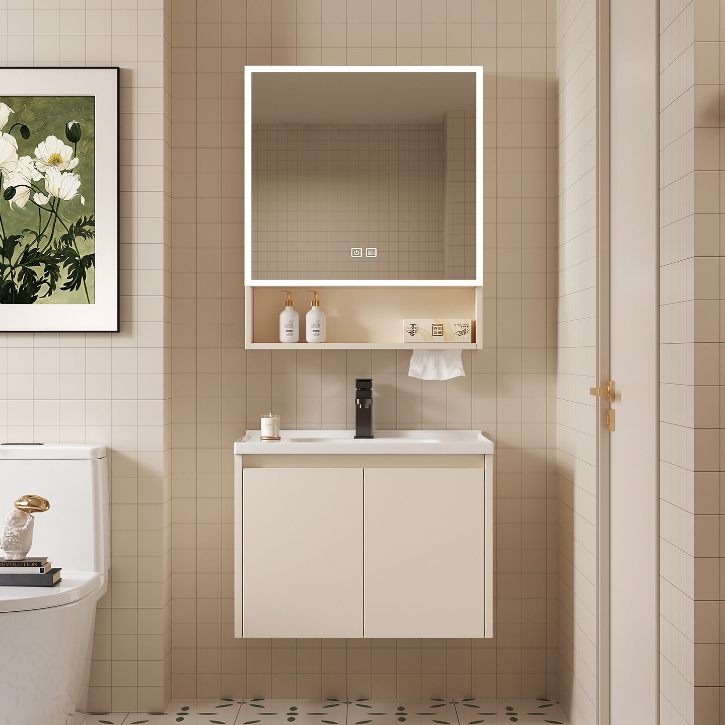 Space Aluminum Bathroom Smart  - Home Bathroom Cabinets ulasan dan harga