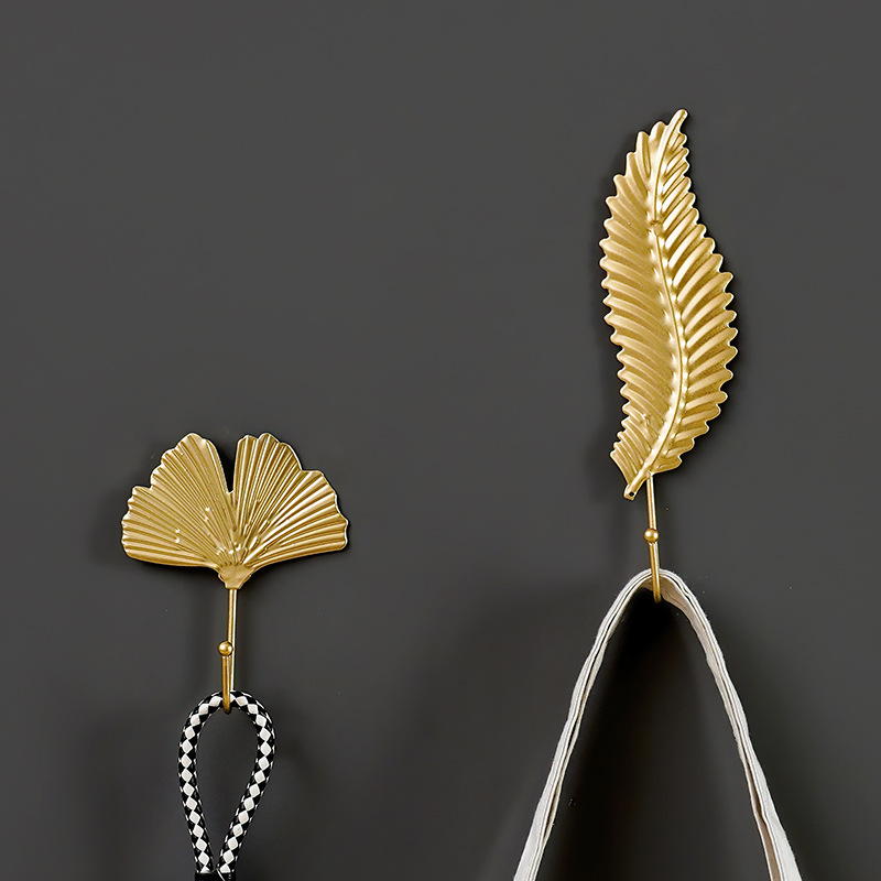 Nordic Wrought Iron Leaf Hook  - Home Bathroom Key ulasan dan harga