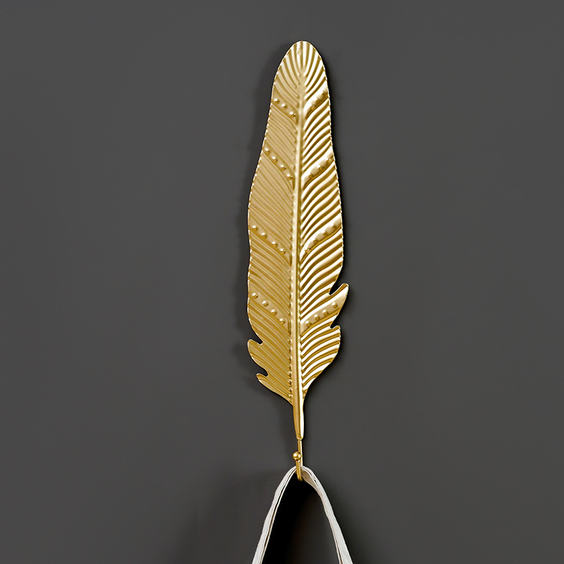 Nordic Wrought Iron Leaf Hook  - Home Bathroom Key ulasan dan harga