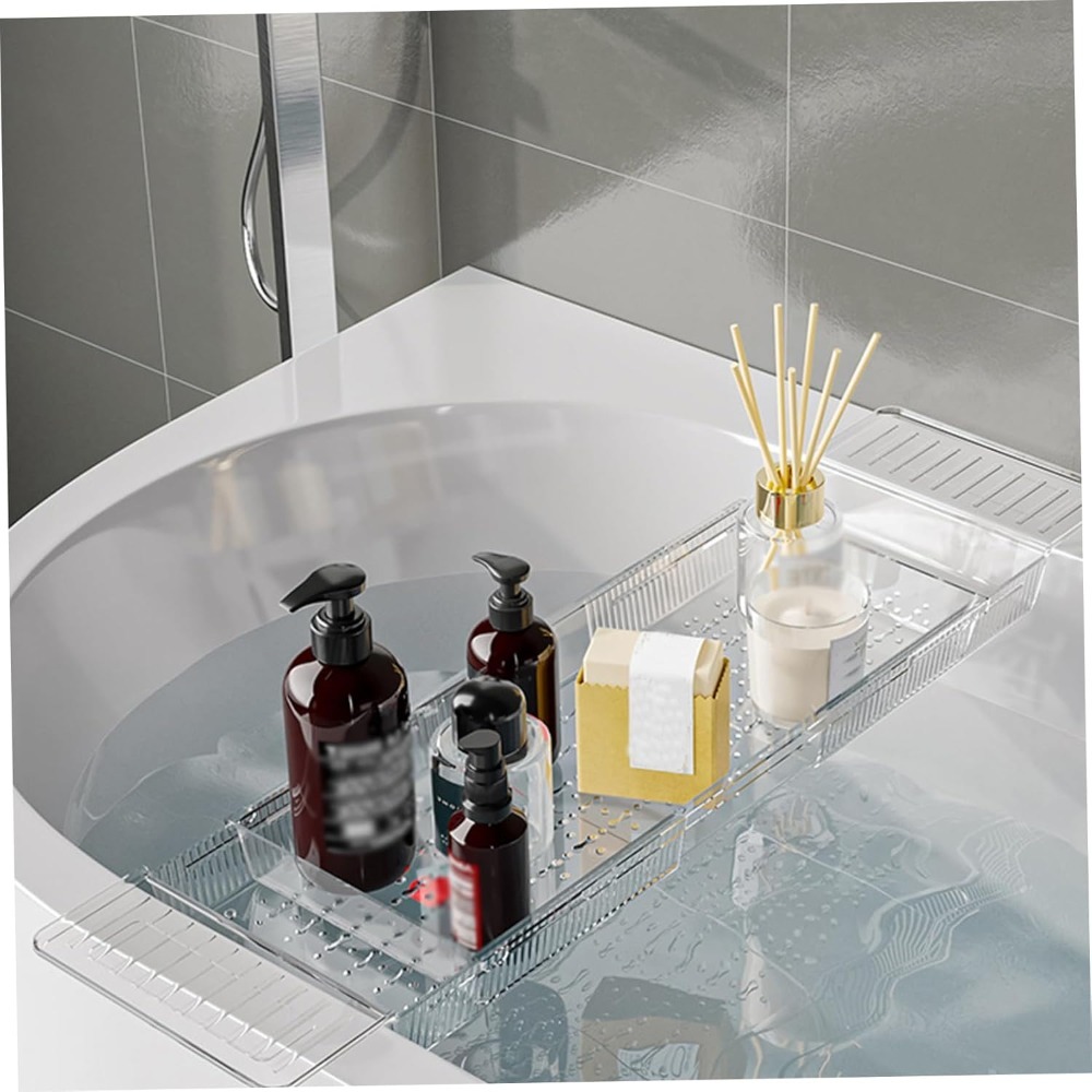 New Adjustable Bathtub Caddy T - Bath Caddy Tray ulasan dan harga