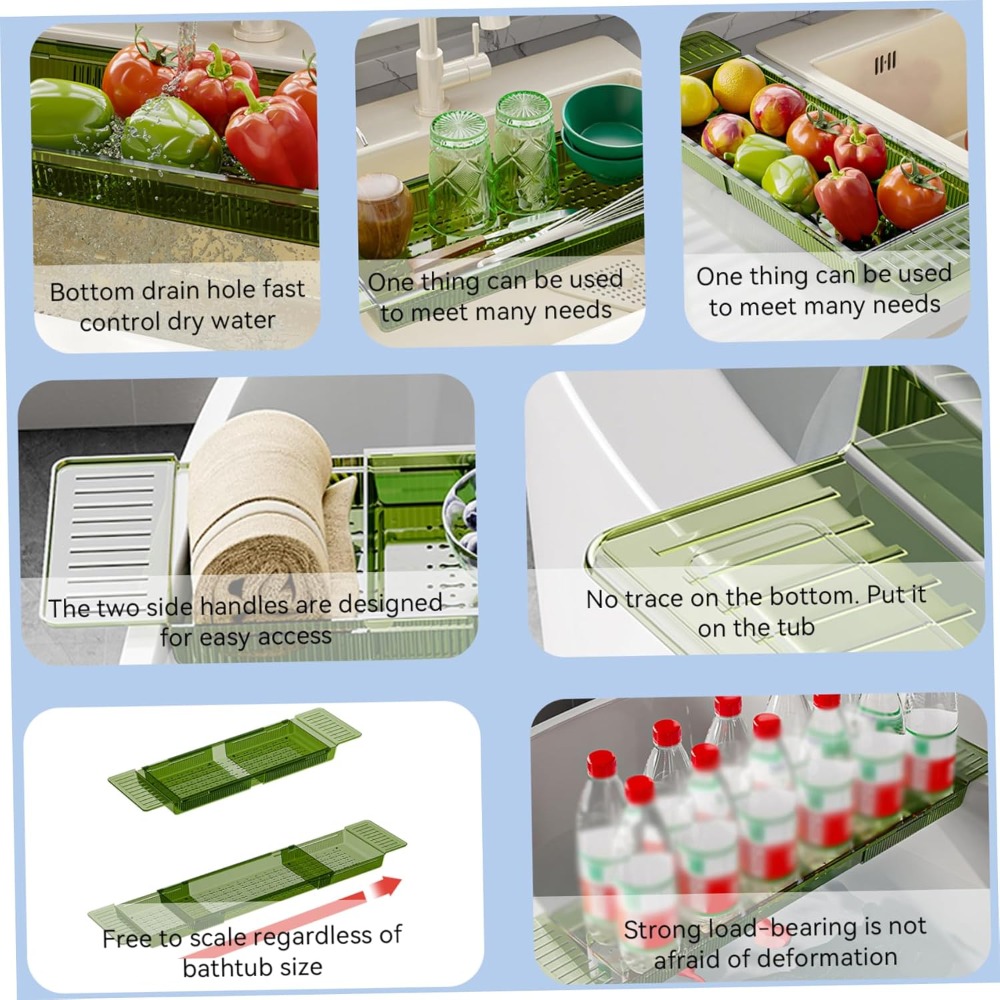 New Adjustable Bathtub Caddy T - Bath Caddy Tray ulasan dan harga