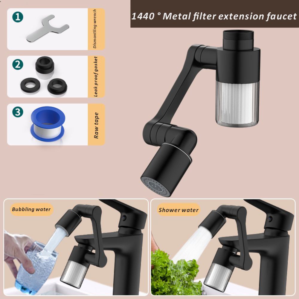 New Black 1440° Rotatable with - Home Bathroom Faucets ulasan dan harga