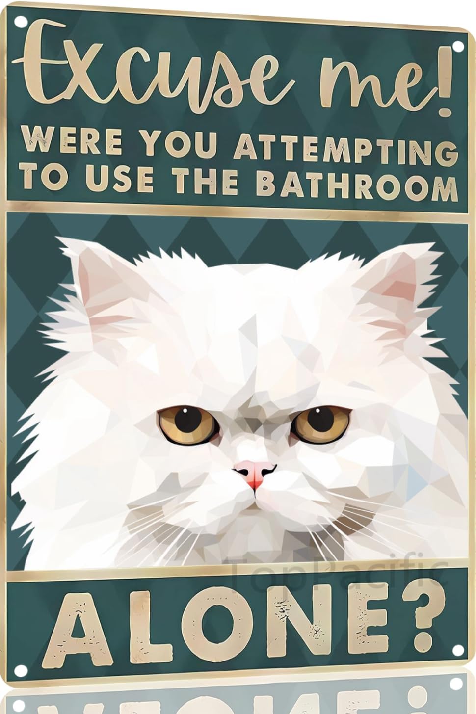 Retro Tin Signs Persian Cat Ba - Home Alone Bathroom ulasan dan harga