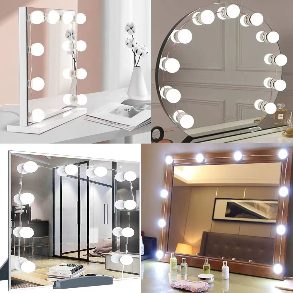 LED Light Paste Mirror Makeup  - Home Bathroom Vanity ulasan dan harga