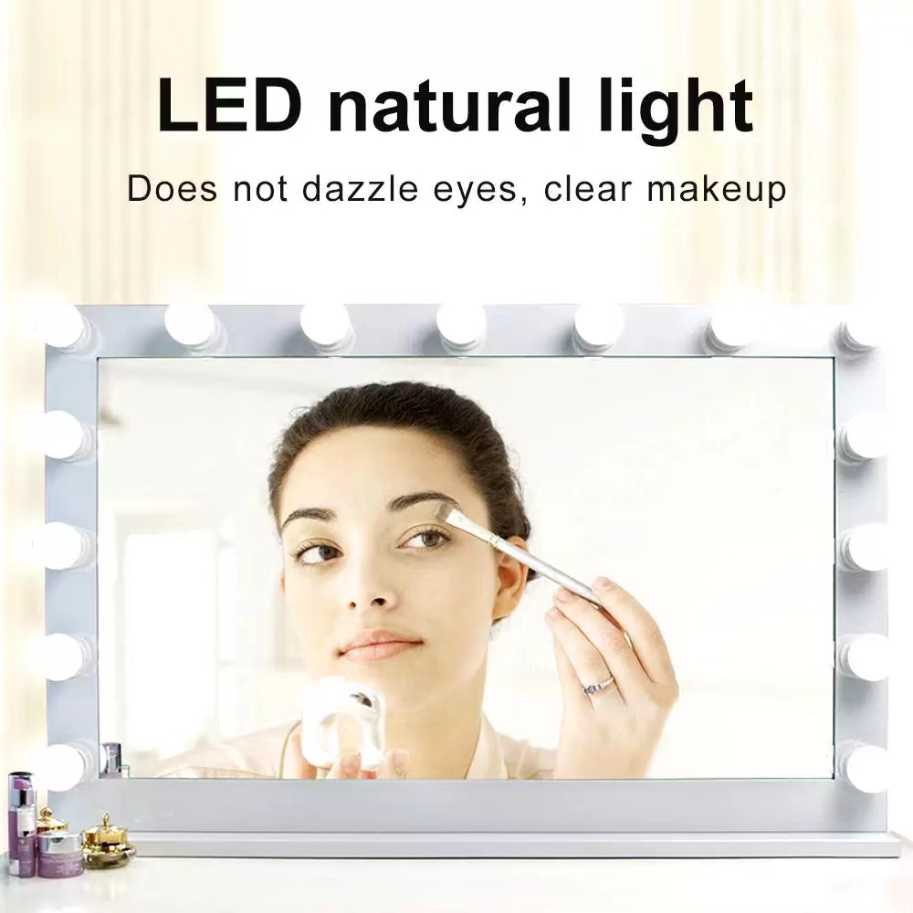 LED Light Paste Mirror Makeup  - Home Bathroom Vanity ulasan dan harga