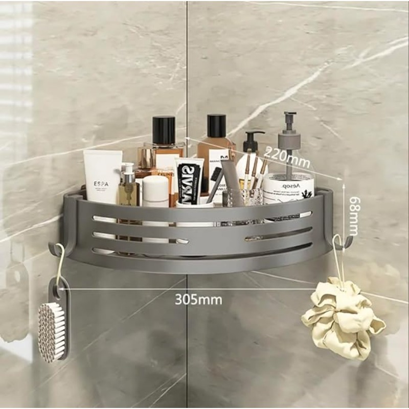 Adhesive or Drilling Corner Sh - Bath Caddy Tray ulasan dan harga