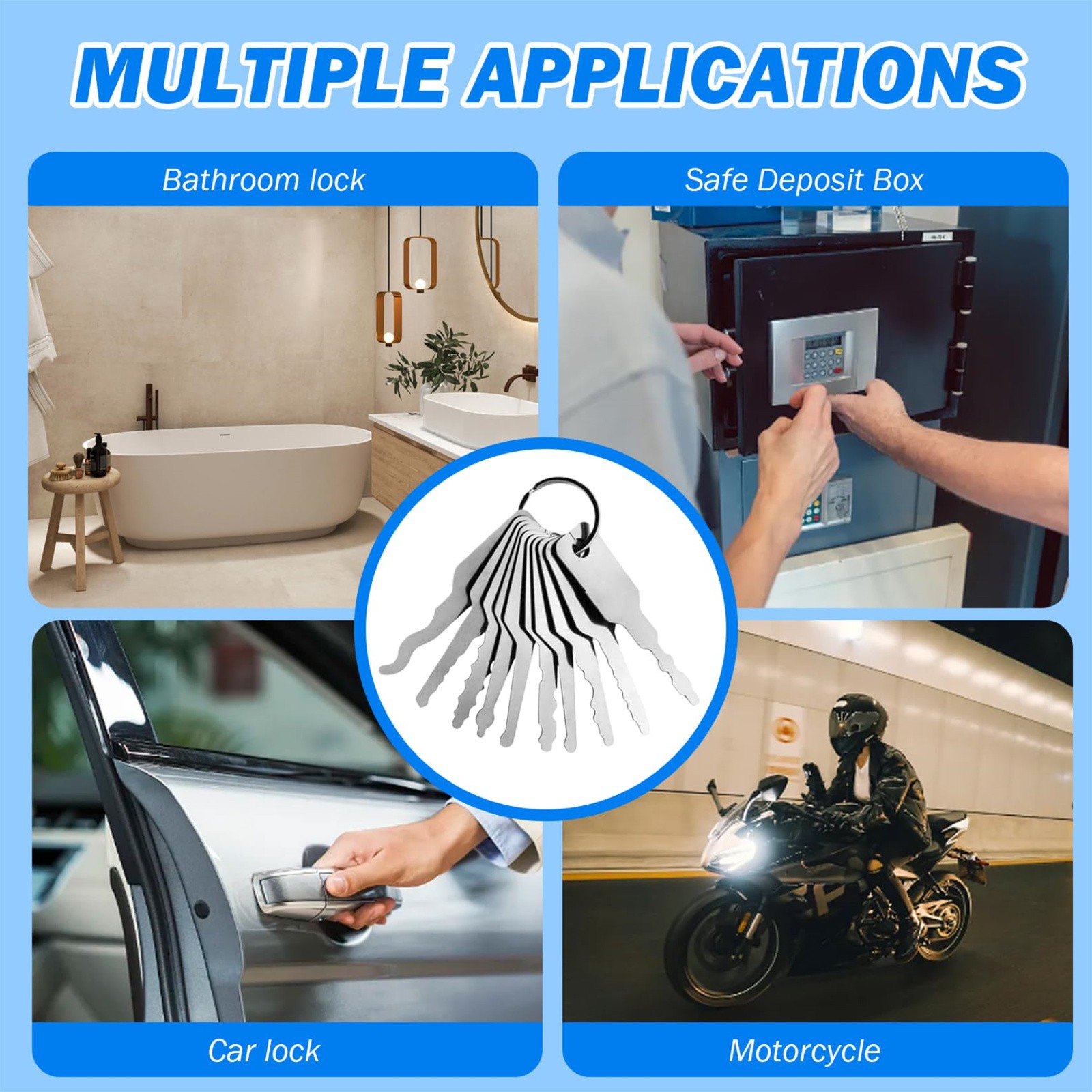 10pcs/Lot Uncut Key Blanks Loc - Home Bathroom Key ulasan dan harga