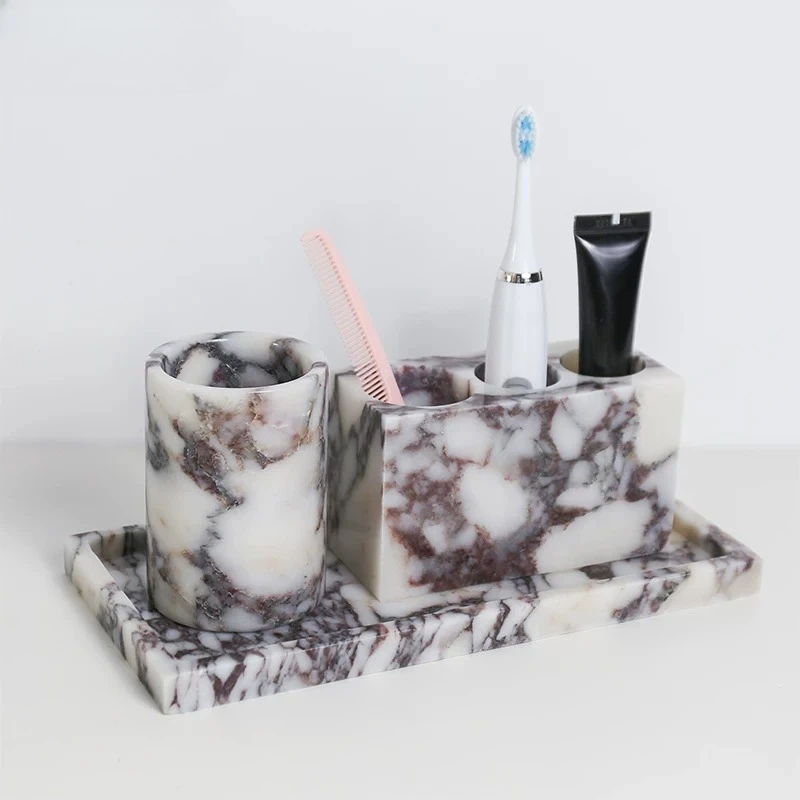 Luxury Natural Marble Tray, To - Bath Caddy Tray ulasan dan harga