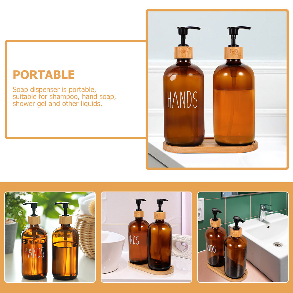 500Ml Refillable Glass Soap Di - Home Bathroom Soap Dispenser ulasan dan harga