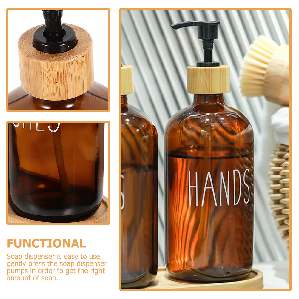 500Ml Refillable Glass Soap Di - Home Bathroom Soap Dispenser ulasan dan harga