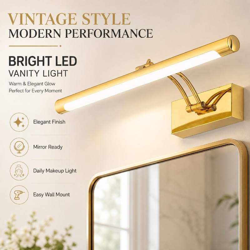 40cm 55cm 70cm Vintage LED Van - Home Bathroom Vanity ulasan dan harga