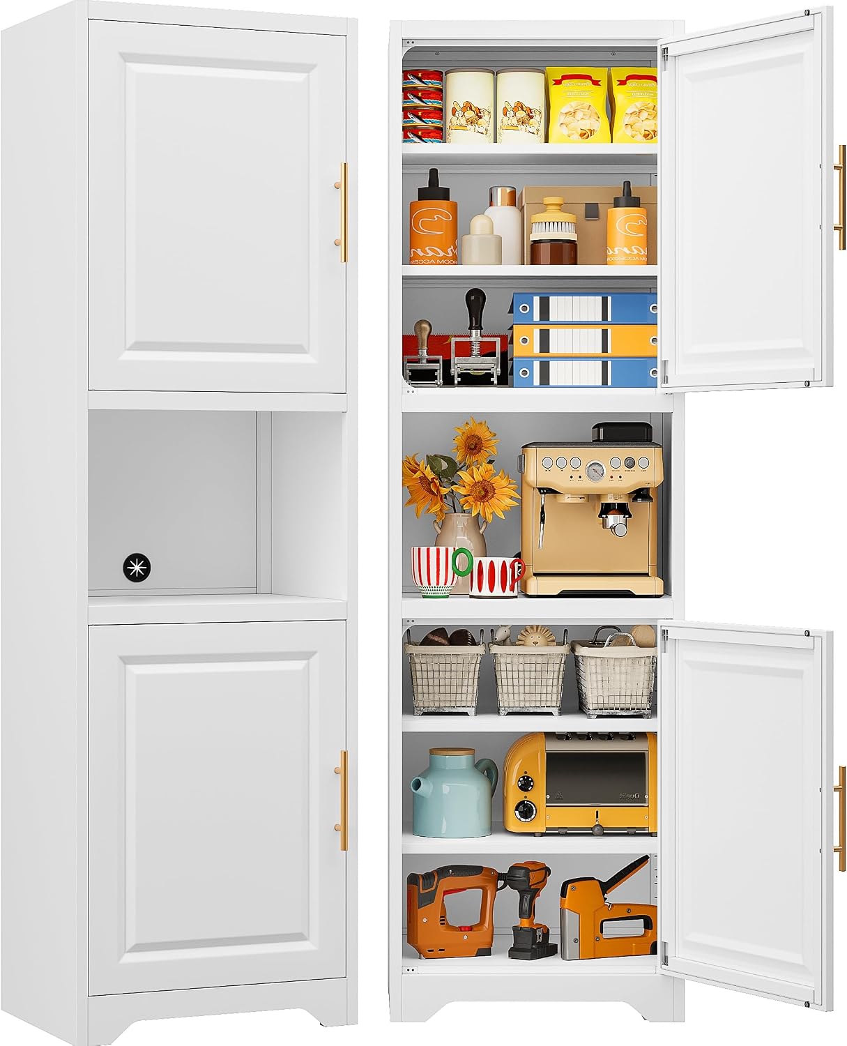 67 Inch Tall Narrow Storage Ca - Home Bathroom Cabinets ulasan dan harga