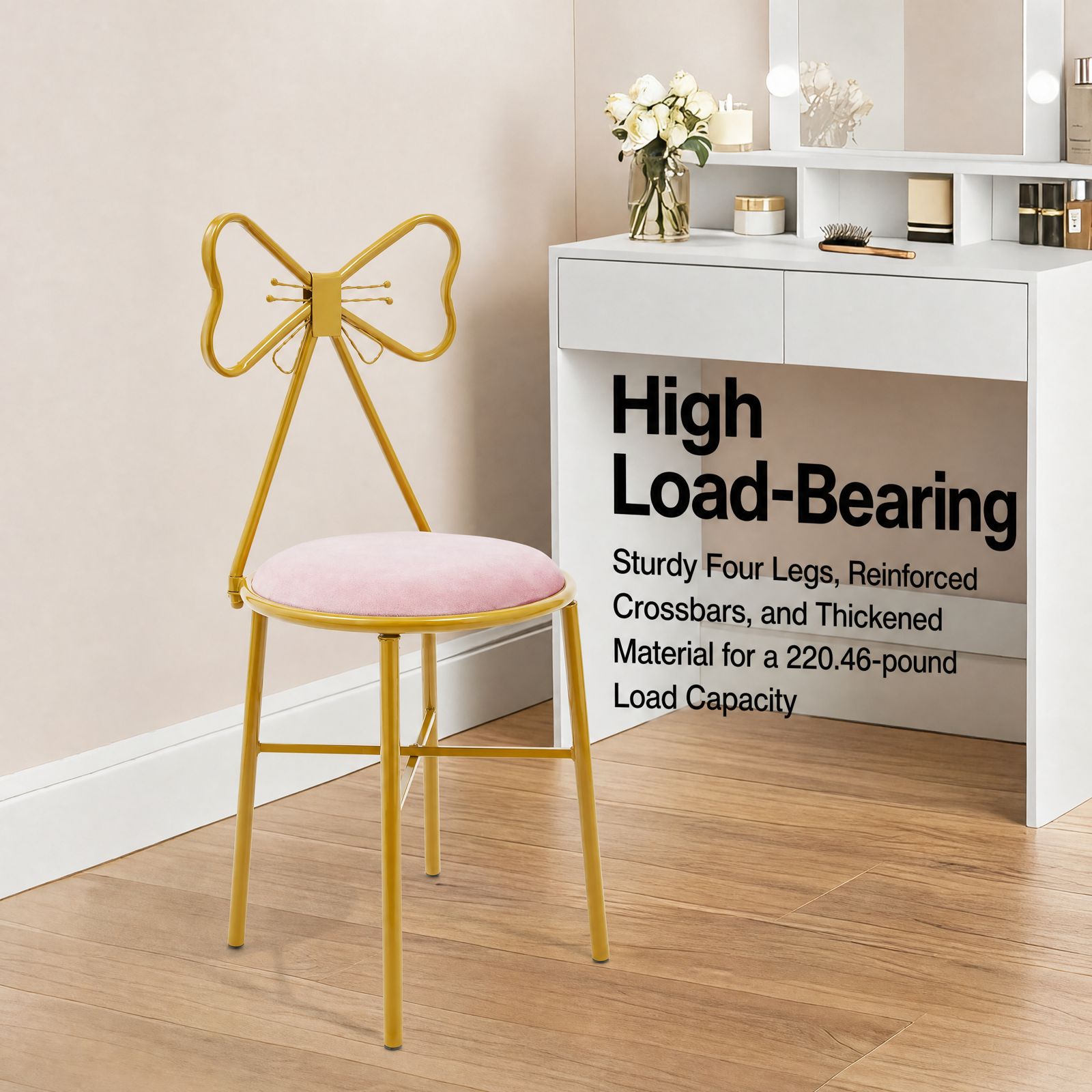 Pink Butterfly Backrest Vanity - Home Bathroom Vanity ulasan dan harga