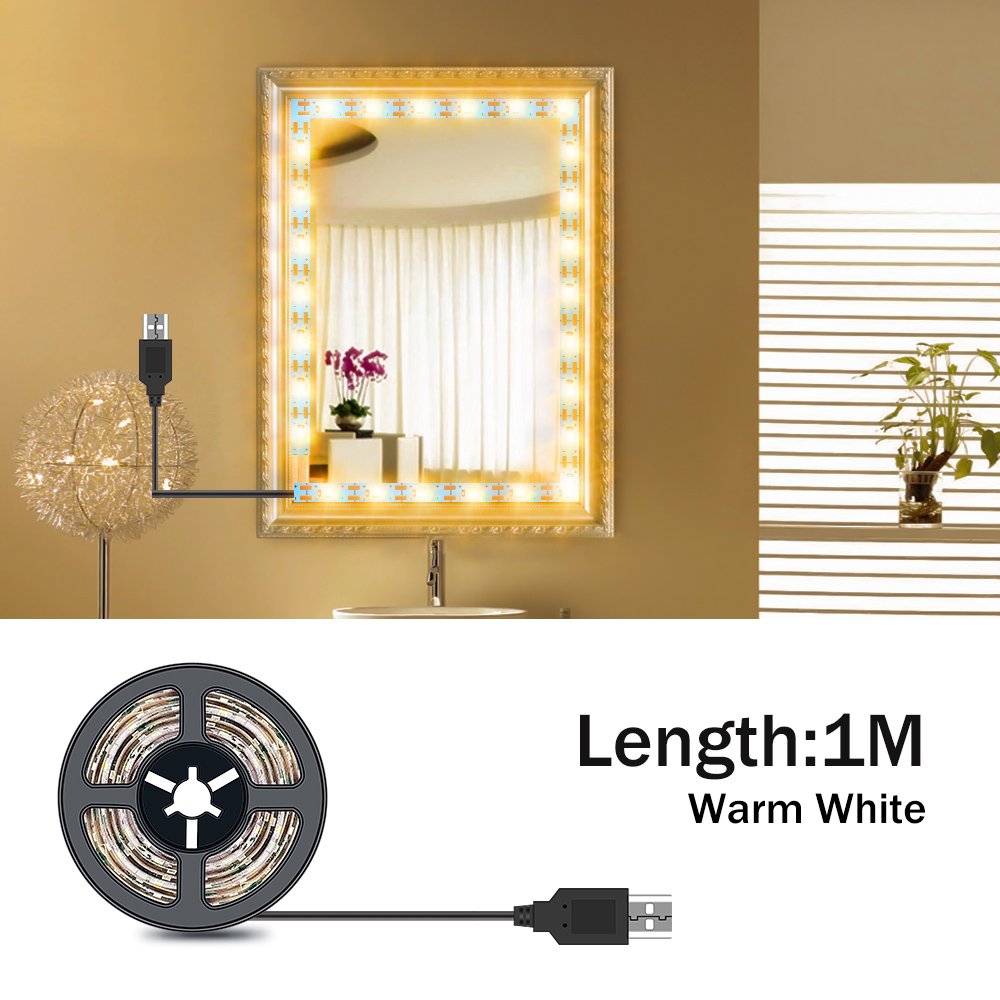 DC5V LED Makeup Mirror Light S - Home Bathroom Vanity ulasan dan harga