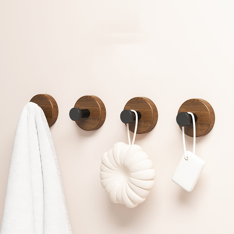 4/1pcs Wall Wood Hook Self-adh - Home Bathroom Key ulasan dan harga