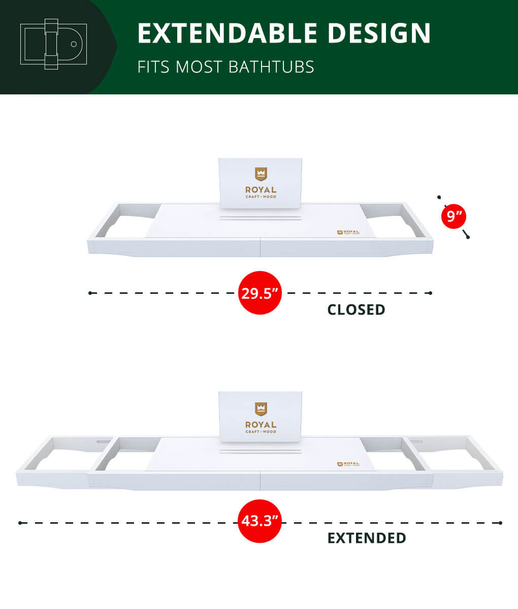 Luxury Expandable Bamboo Batht - Bath Caddy Tray ulasan dan harga