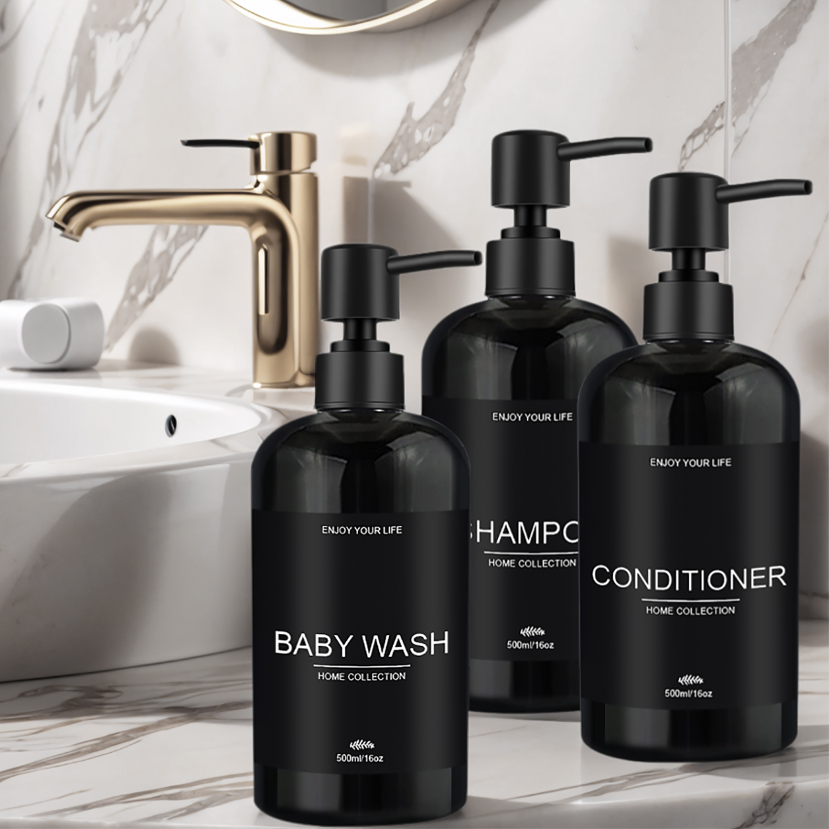 3pcs Bathroom Refillable Empty - Home Bathroom Soap Dispenser ulasan dan harga