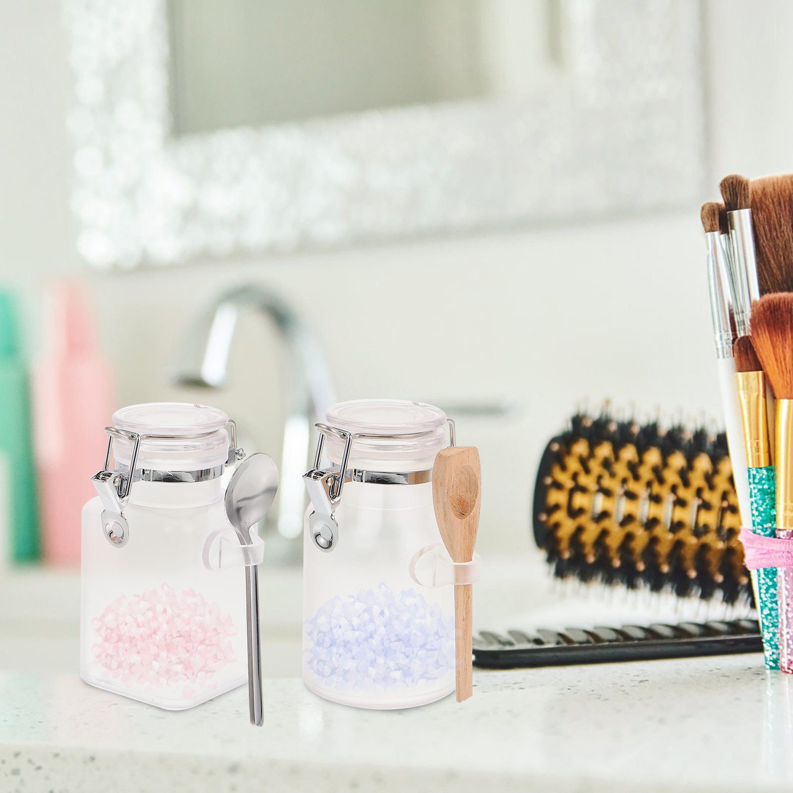 2Sets Bath Salt Sealed Storage - Bath Salts Jar ulasan dan harga