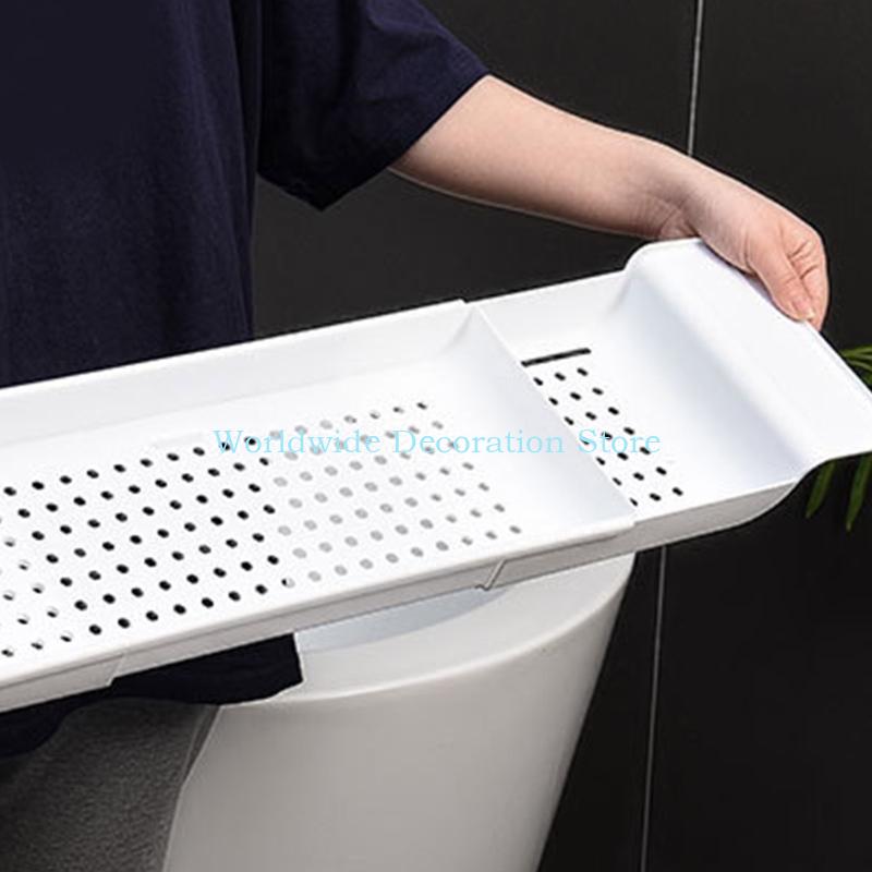 Q39B Expandable Drain Bath She - Bath Caddy Tray ulasan dan harga