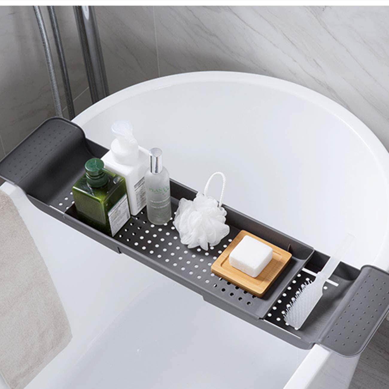 Bath Shelf Caddy Tray Expandab - Bath Caddy Tray ulasan dan harga