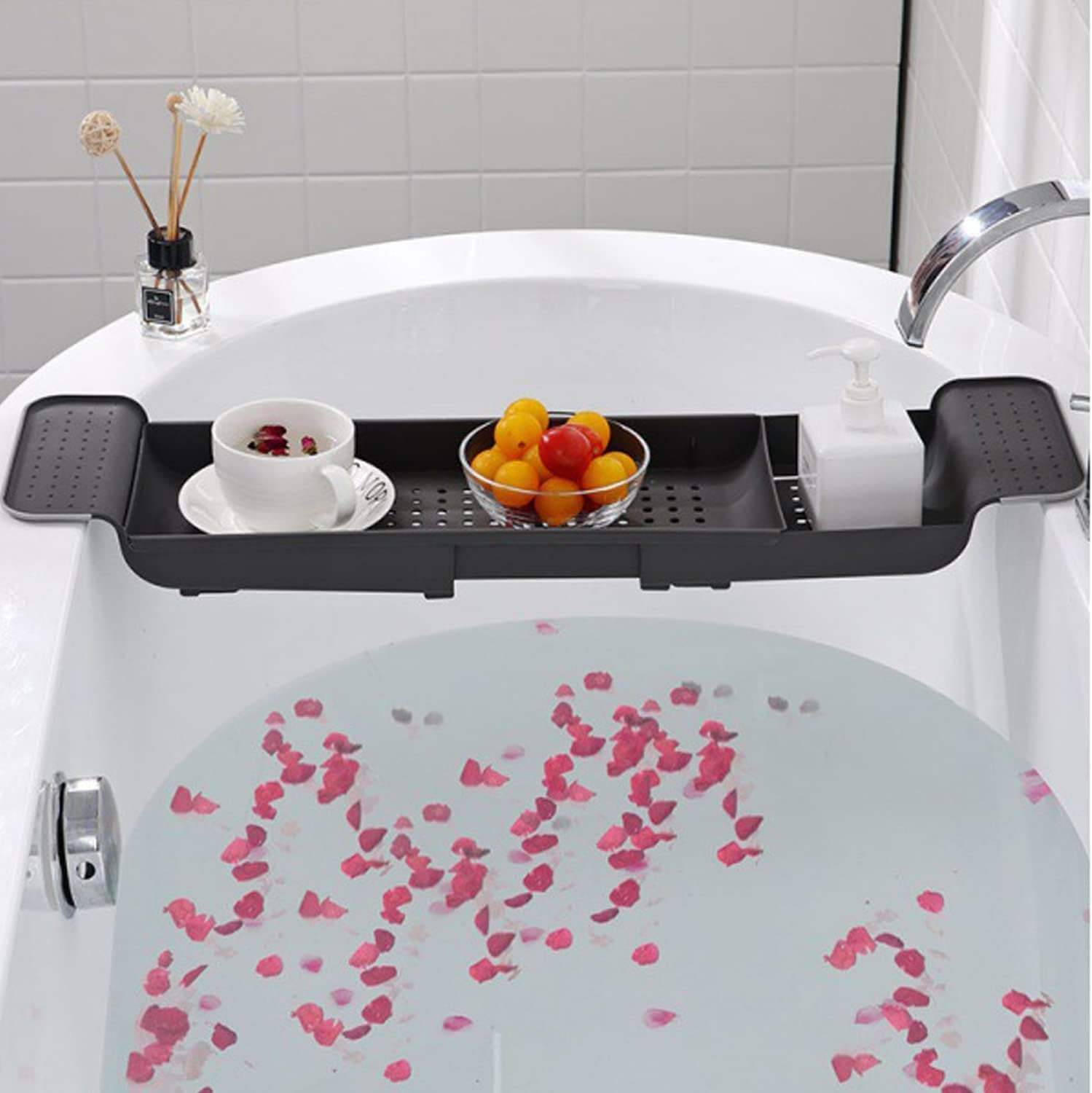 Bath Shelf Caddy Tray Expandab - Bath Caddy Tray ulasan dan harga